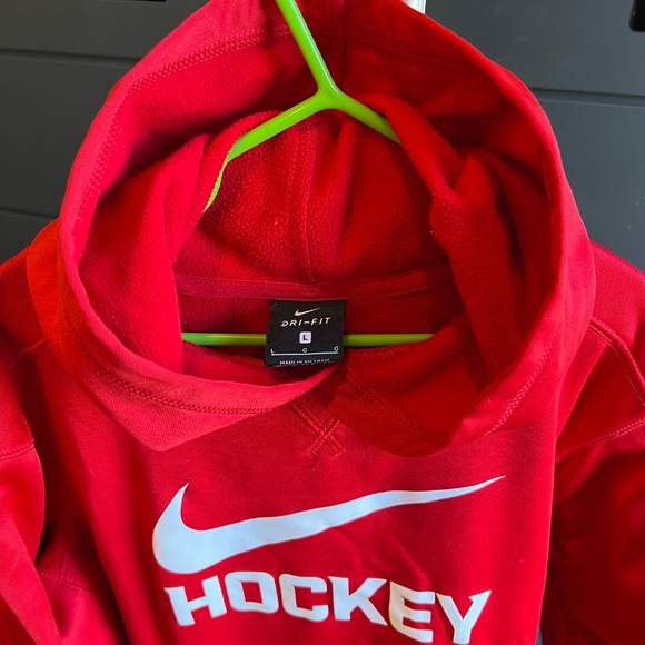 Nike Dri-Fit Hockey Hoodie in Red - Kids Large - Bundle Discount - Picture 2 of 4